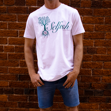 Load image into Gallery viewer, Selfish Apparel Solo Shirt White Green Logo